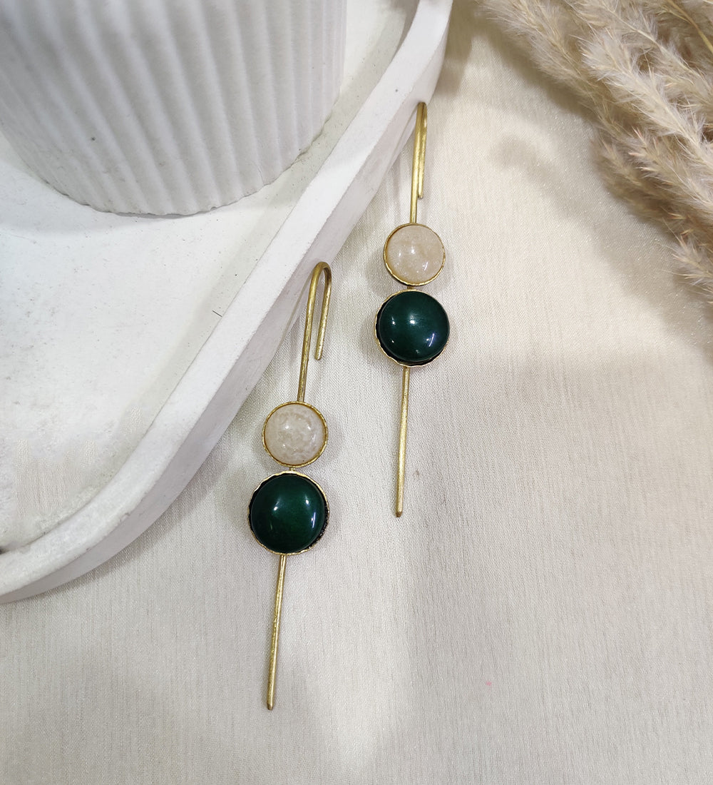 Green Gem Ear Cuff
