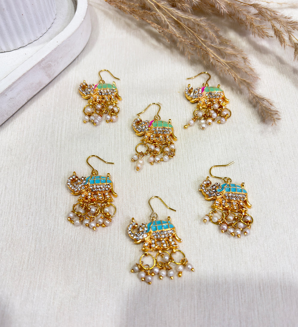 Pastel Traditional Elephant with Pearls
