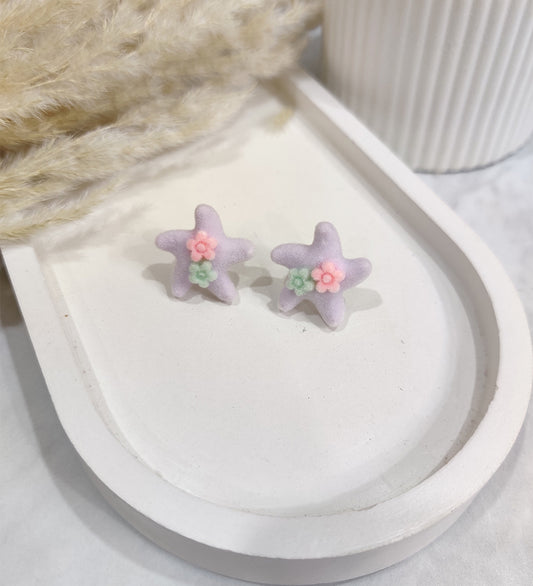 Fluffy Twinkle Stud Earrings
