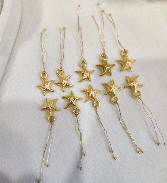Golden Star Hair Accessory Charms
