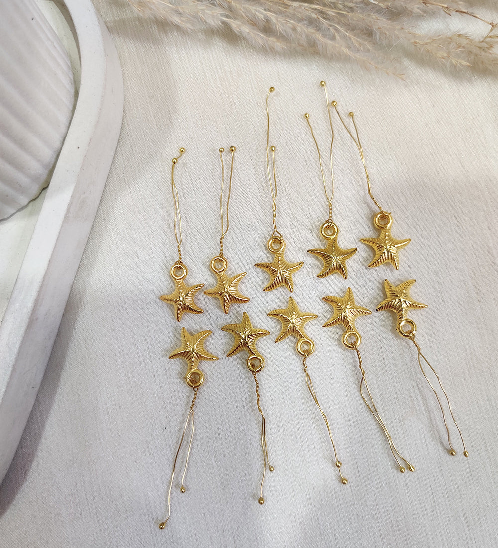 Golden Star Hair Accessory Charms