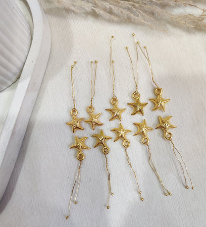 Golden Star Hair Accessory Charms