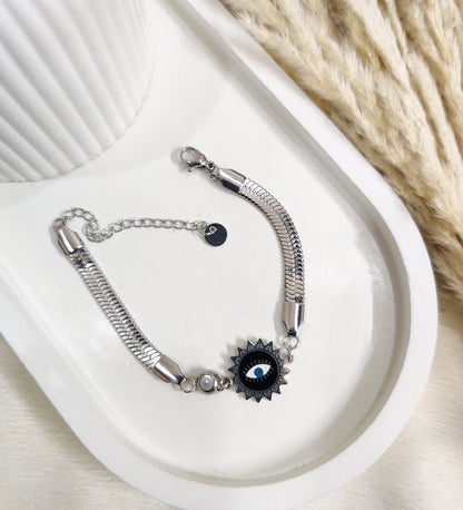Silver Evil Eye Bracelet