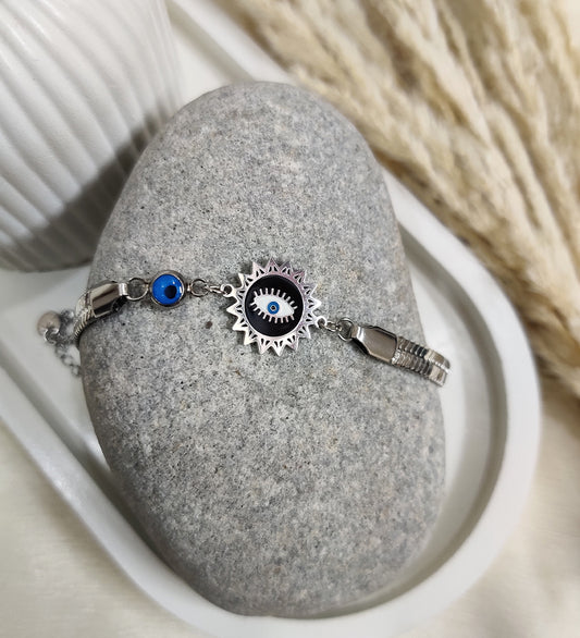 Silver Evil Eye Bracelet