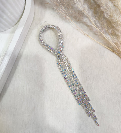 Silver Long Shimmer Tassel