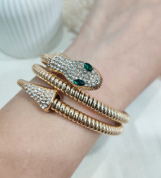 Golden Wrap Around Snake Bracelet