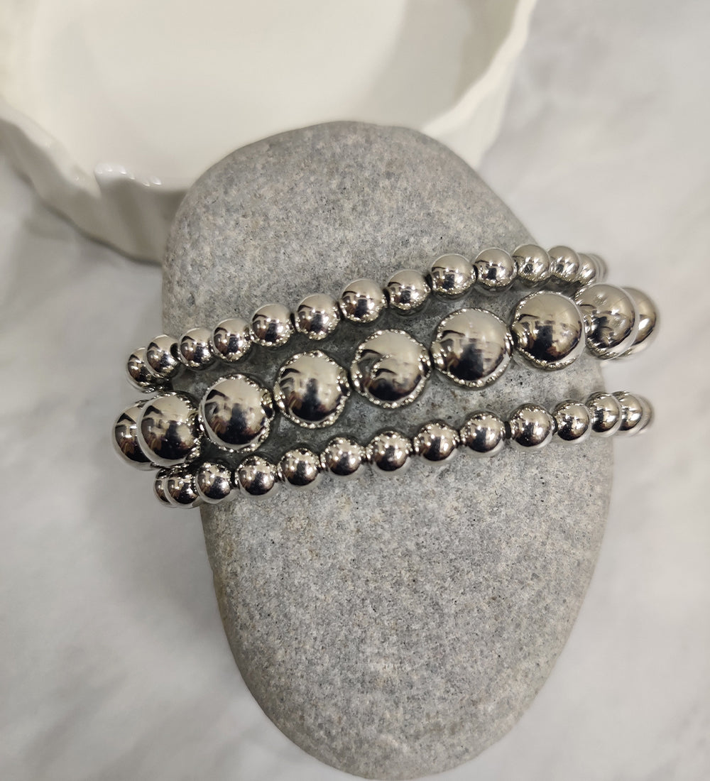Silver Stack Bracelet - Set of 3