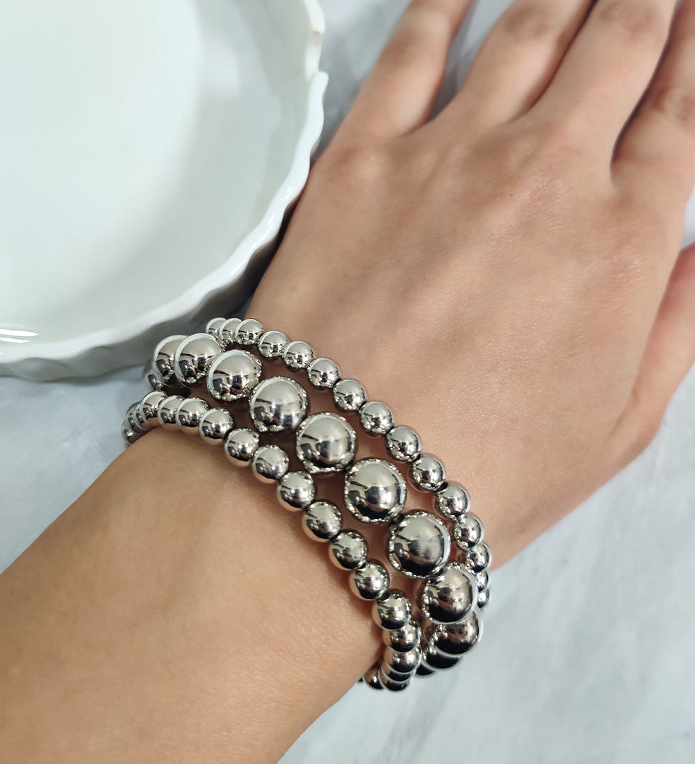 Silver Stack Bracelet - Set of 3