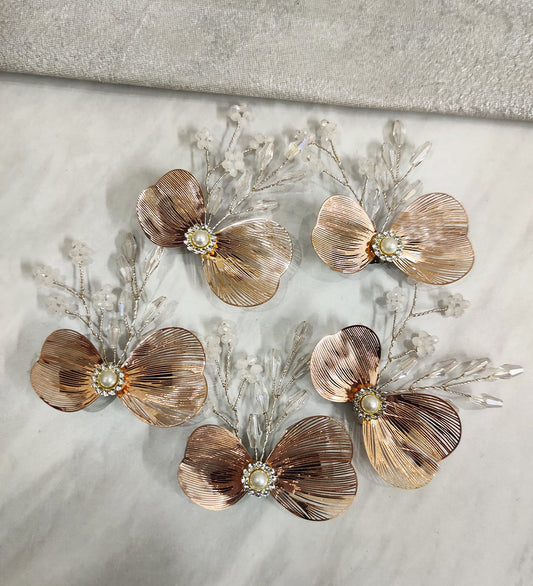 Rose Gold Hair Clip -Pack of 5