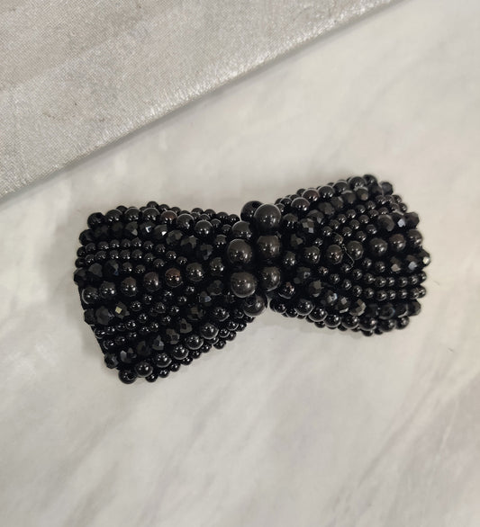 Black Bow Clip