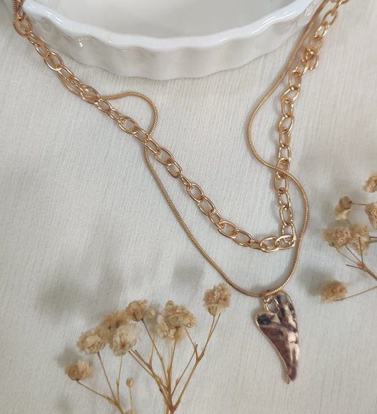 Heart Double Layered Chain