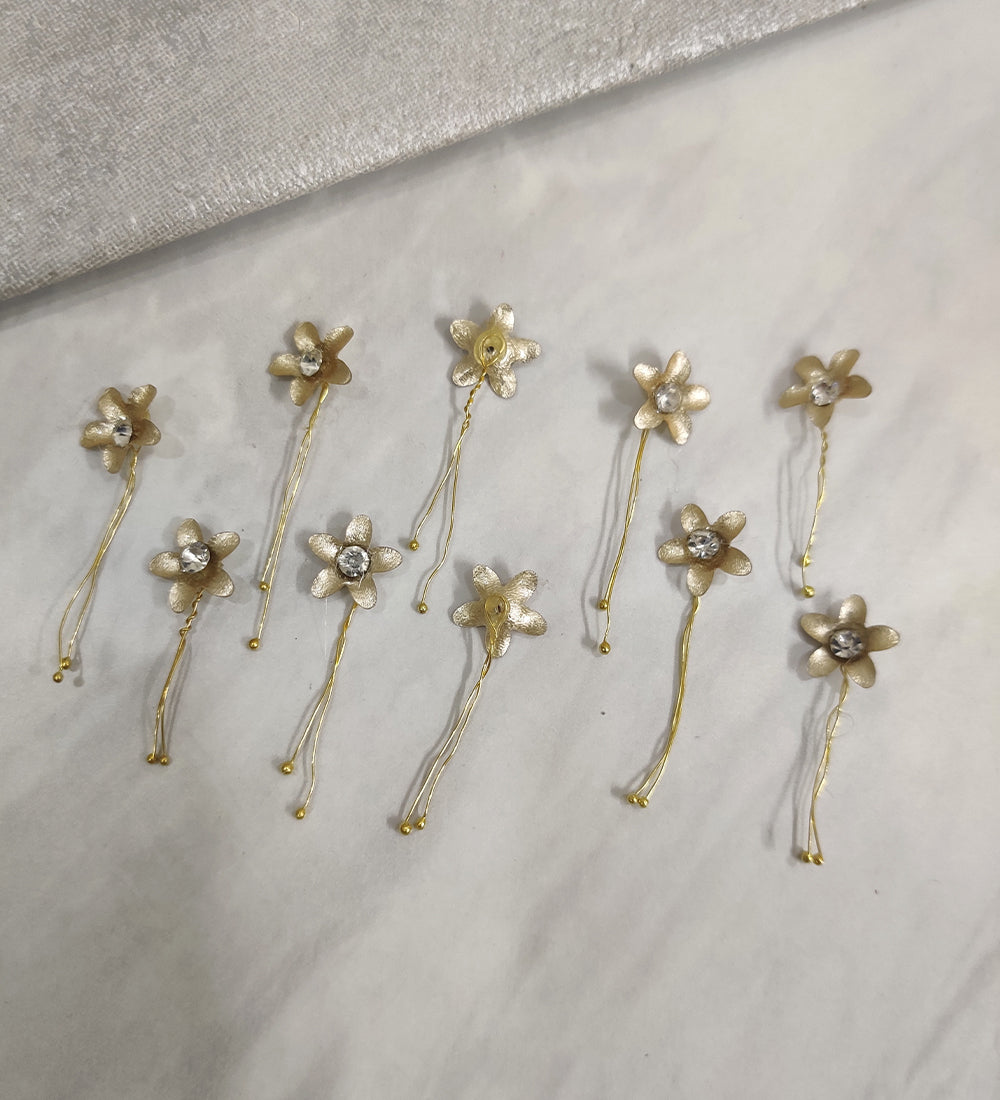 Golden Flower Hair Pin
