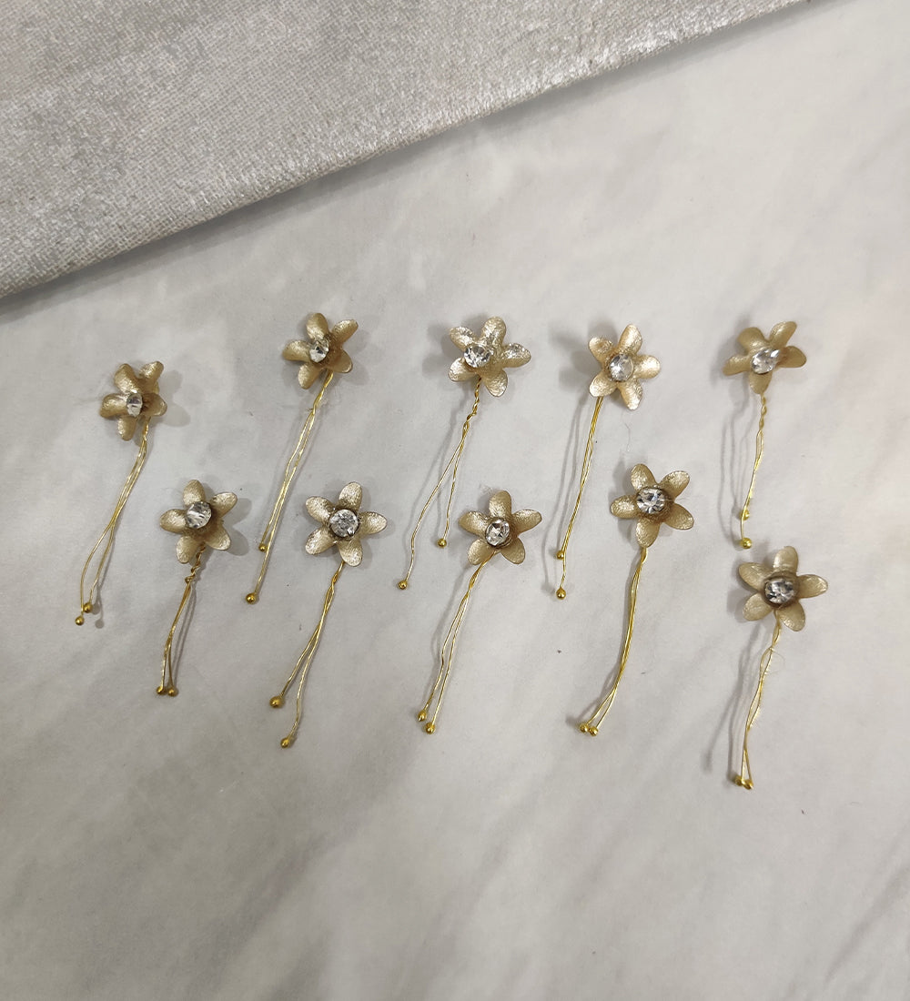 Golden Flower Hair Pin