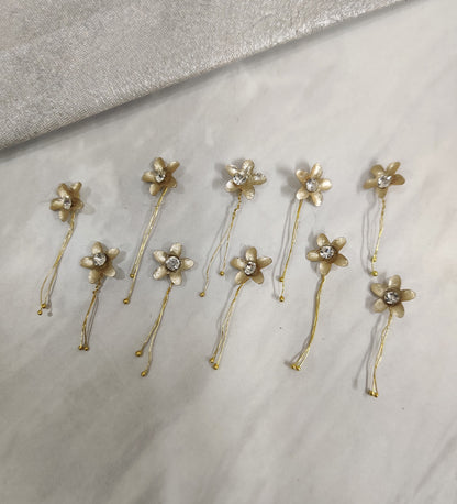 Golden Flower Hair Pin