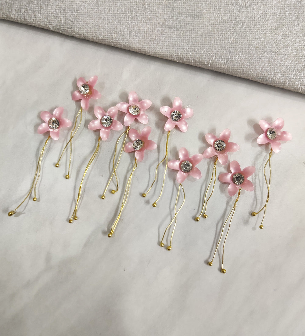 Pink Flower Hair Pin