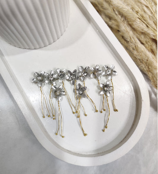 Silver Flower Hair Pin