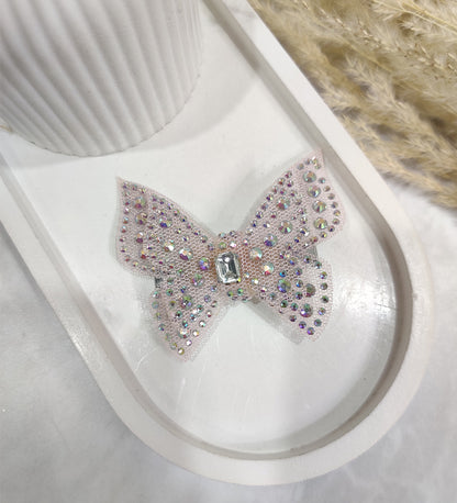 Pink Net Butterfly Hair Clip
