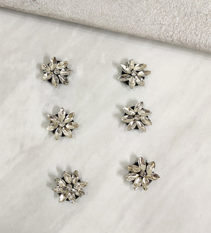 Crystal Flower Velcro Stick-on