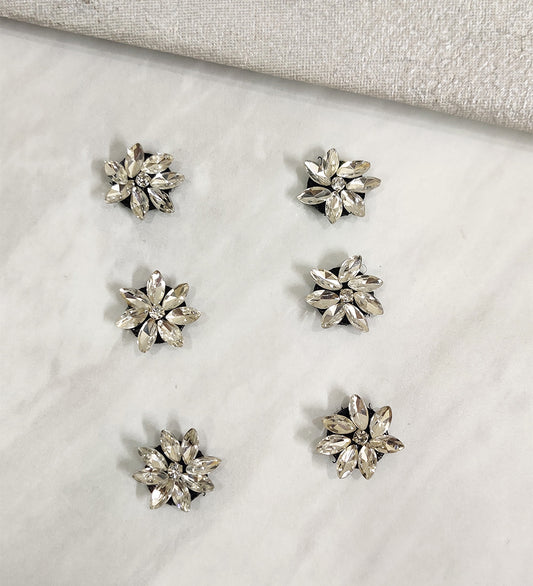 Crystal Flower Velcro Stick-on