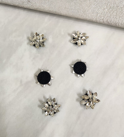 Crystal Flower Velcro Stick-on