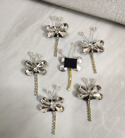 Butterfly Stick-on with Rhinestone Tassel