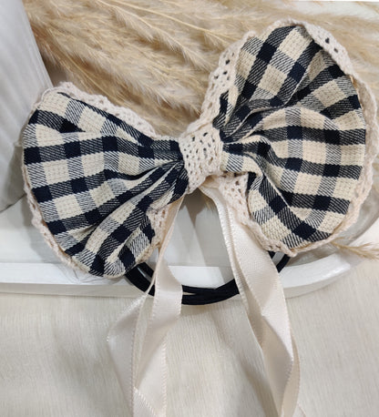 Black Bow and Ribbon Tassel Hair Ties