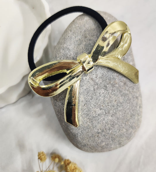 Golden Bow Shaped Stainless Steel Rubber Band