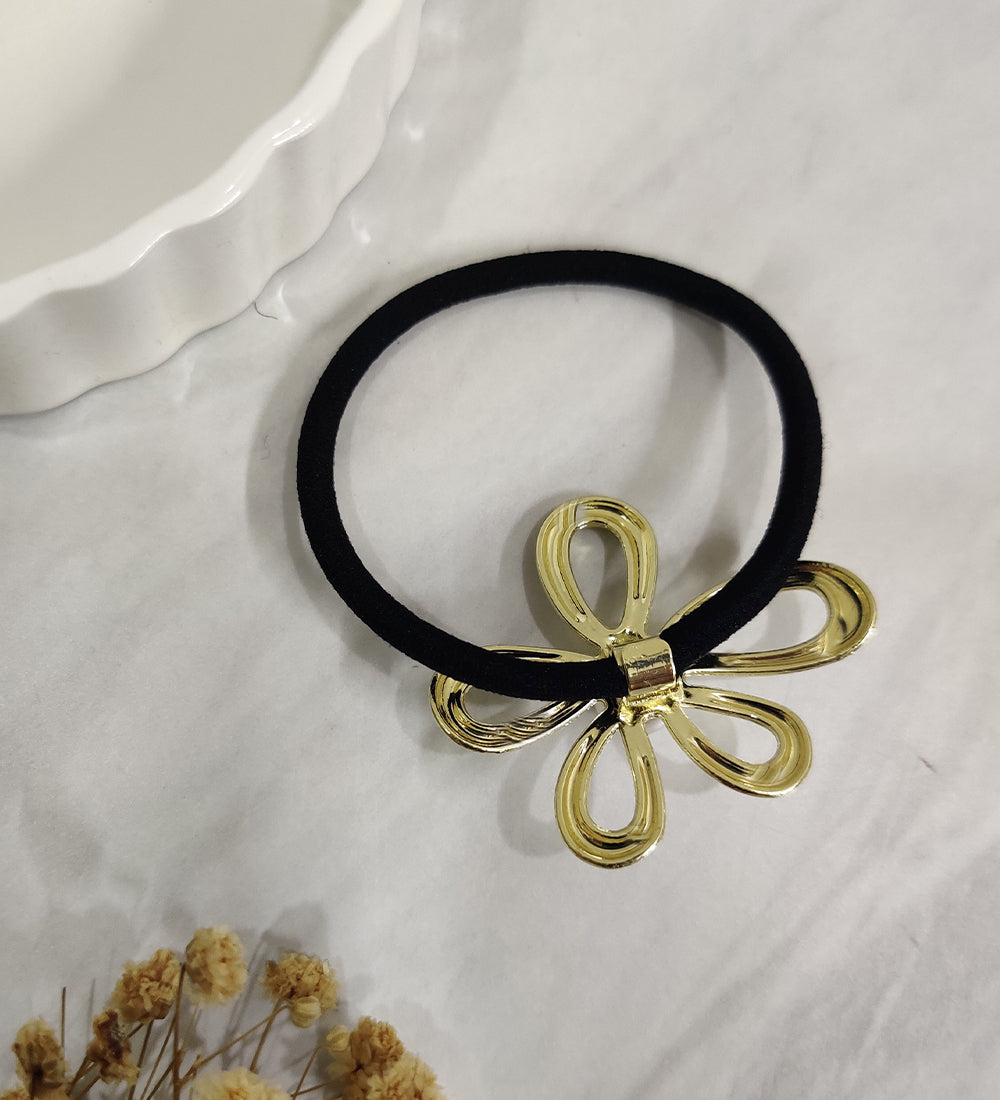 Floral Pearl Shaped Stainless Steel Rubber Band