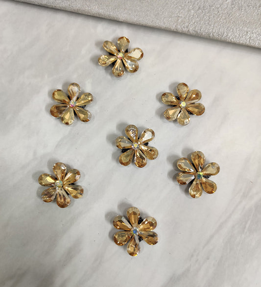 Golden Flower Velcro Stickon
