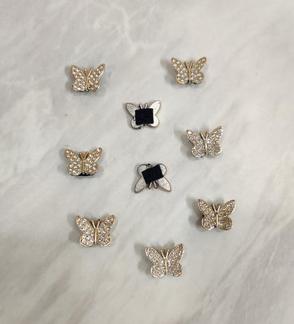 Golden Small Butterfly Velcro Stick-on