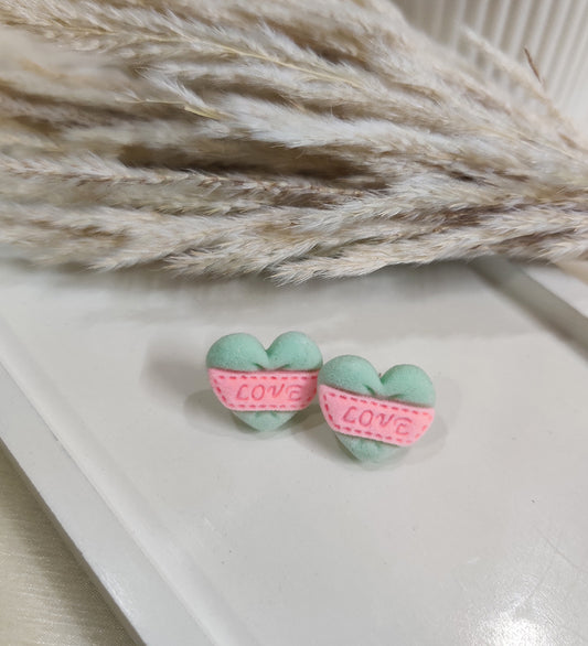 Love Heart Stud Earrings
