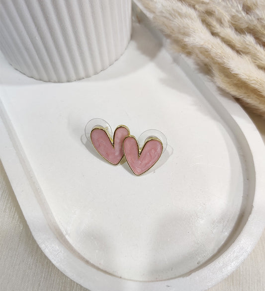 Pink Heart Earrings