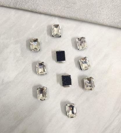 Silver Velcro Stud Stone