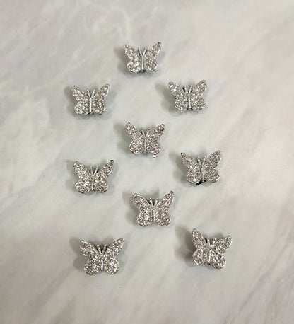 Silver Small Butterfly Velcro Stick-on