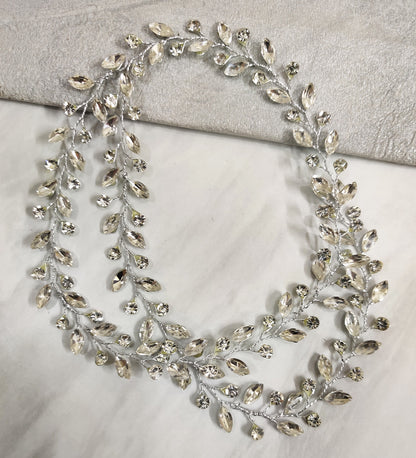 Silver Vein Braid Hair Tiara with Flexible Wire