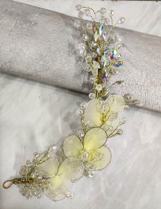 Yellow Flower and Crystal Hair Vein