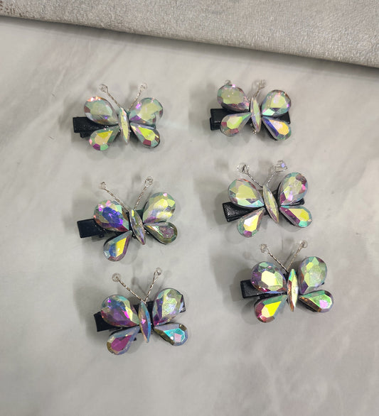 Rainbow Butterfly Hair Clip