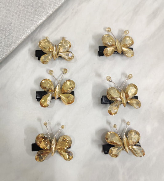 Golden Butterfly Hair Clip