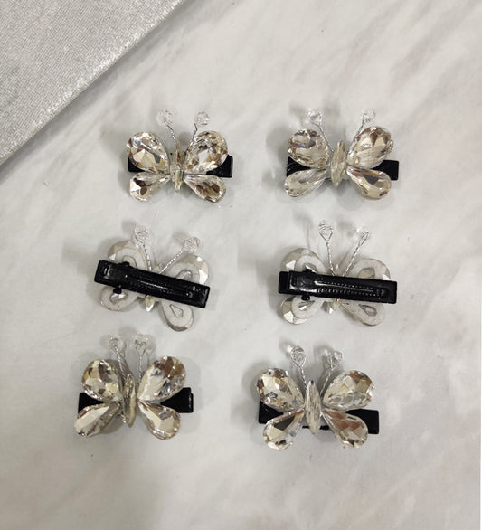 Silver Butterfly Hair Clip