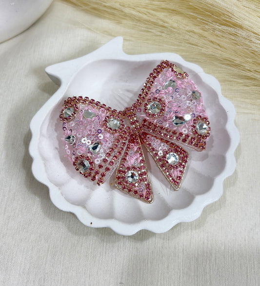 Pink Sequin Bow