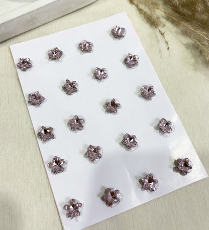 Crystal Pink Star Stickers