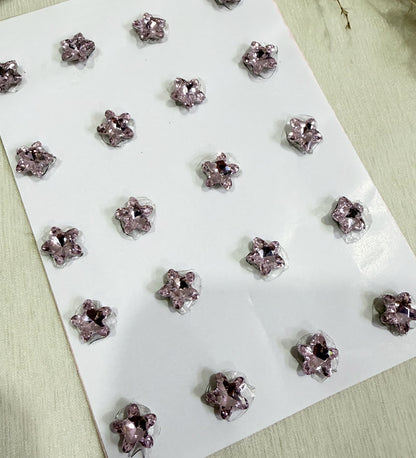 Crystal Pink Star Stickers
