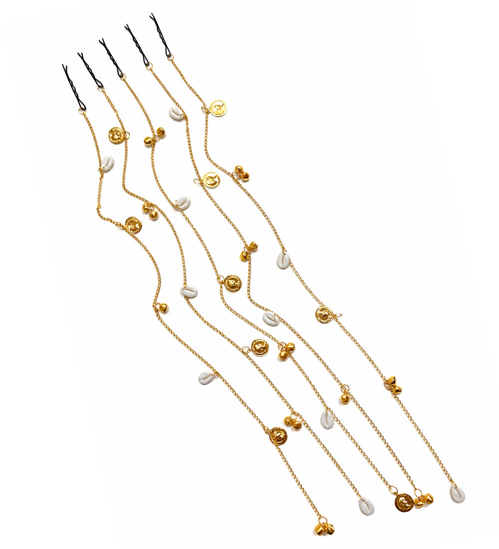 Golden Shell Hair Chain