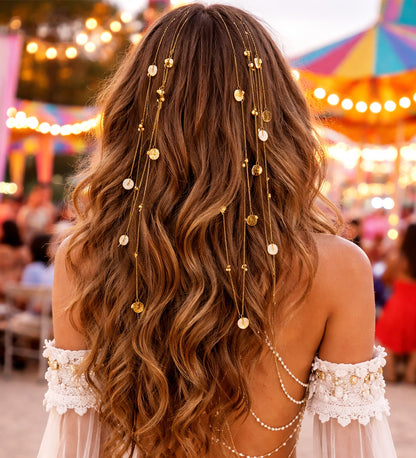 Golden Shell Hair Chain